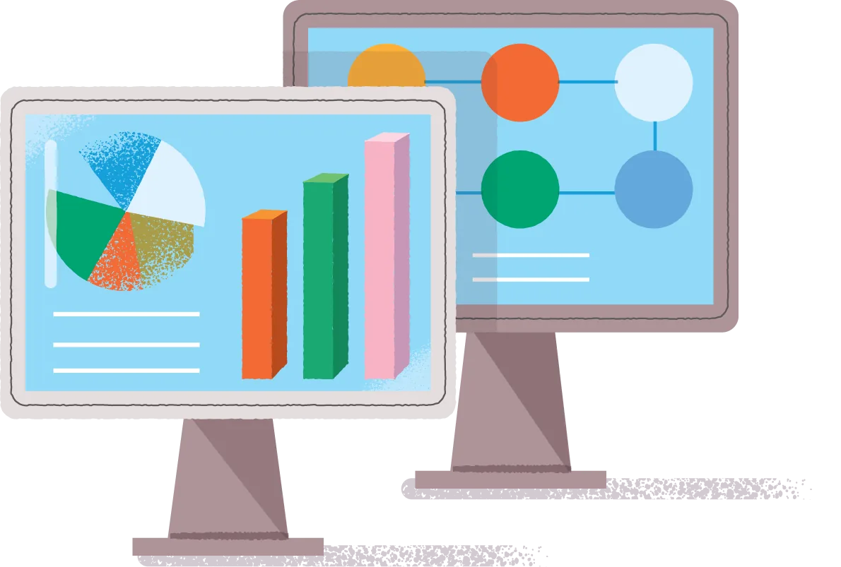Web landing page authoring illustration