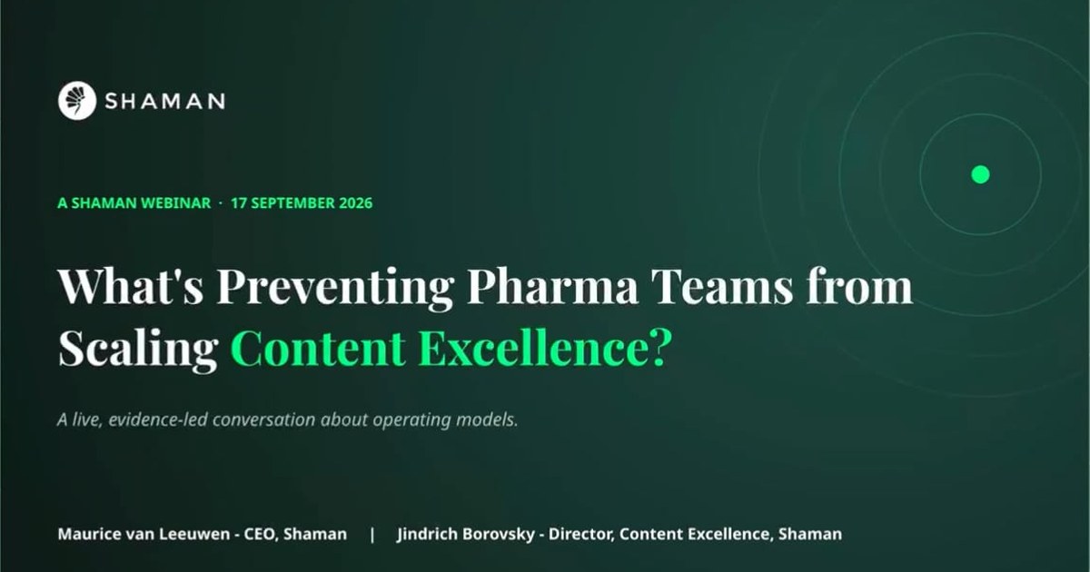 Webinar: what&rsquo;s preventing pharma teams from scaling content excellence?